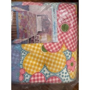 Vintage Beacon Blanket 72 X 90 GINGHAM JOY Made in USA Unused